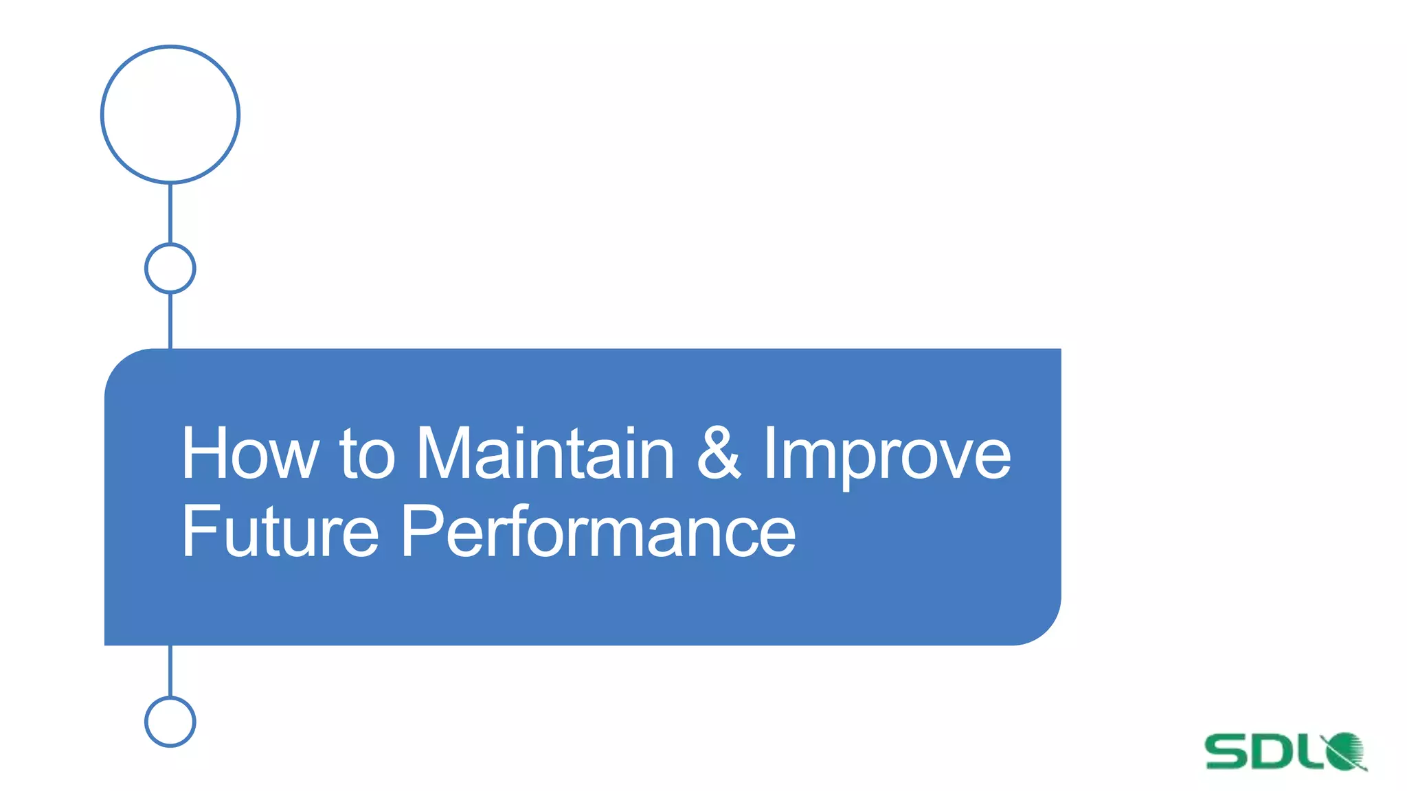 How to Maintain & Improve
Future Performance
 