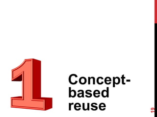 19
Concept-
based
reuse
 