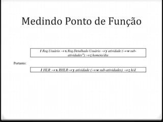 Medindo Ponto de Função
 