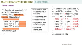 DÉFAUTS TYPIQUESANALYSE QUALITATIVE DU LOGICIEL>
PROF Y.BOUKOUCHI - ENSA D'AGADIR
 