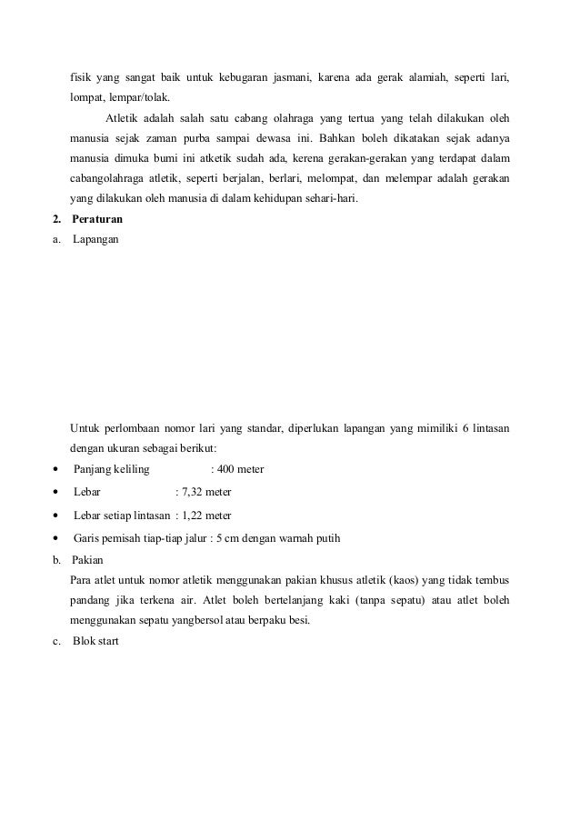 Sebutkan Empat Jenis Nomor Lari Khusus Berbagai Jenis Itu