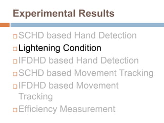 Experimental Results

 Lightening Condition




 