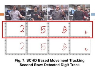 Fig. 7. SCHD Based Movement Tracking
Second Row: Detected Digit Track
 