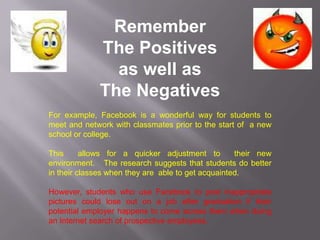 Facebook:   What do we really know?