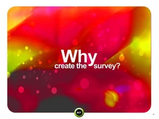 Why
create the survey?
 