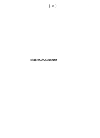 14

SPACE FOR APPLICATION FORM

 