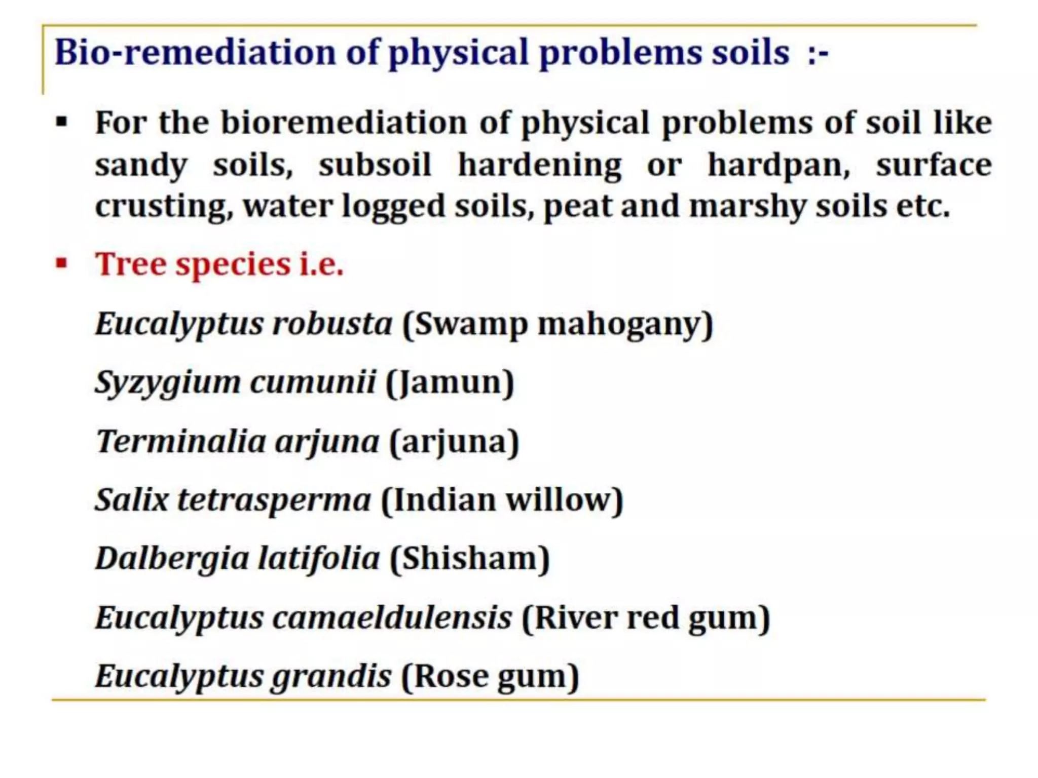 MTs for Problem Soils
