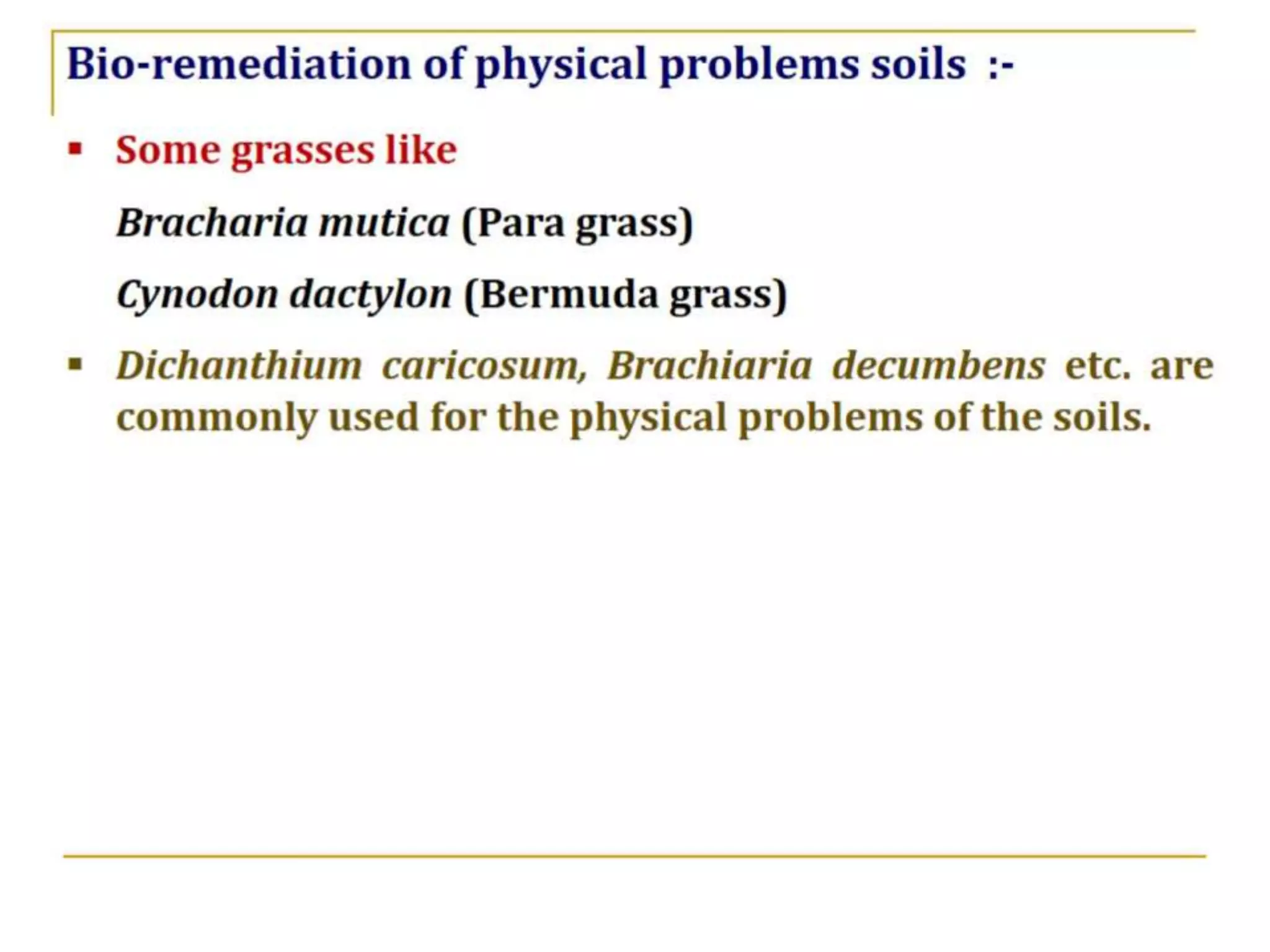 MTs for Problem Soils