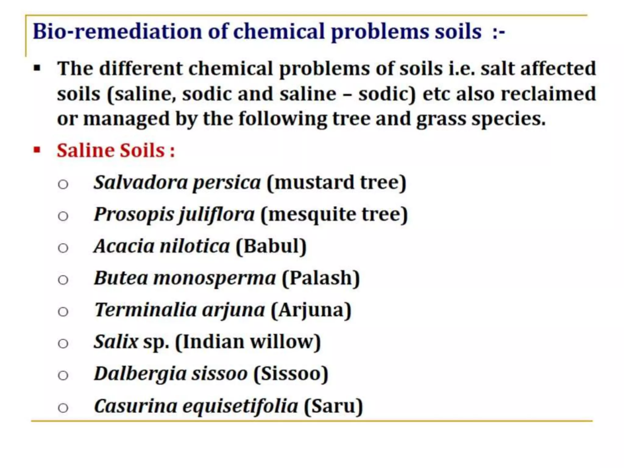 MTs for Problem Soils
