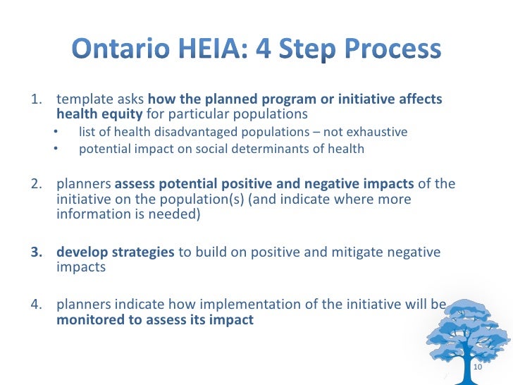 Health Equity Impact Assessment A Tool for Driving Equity Into Actio…