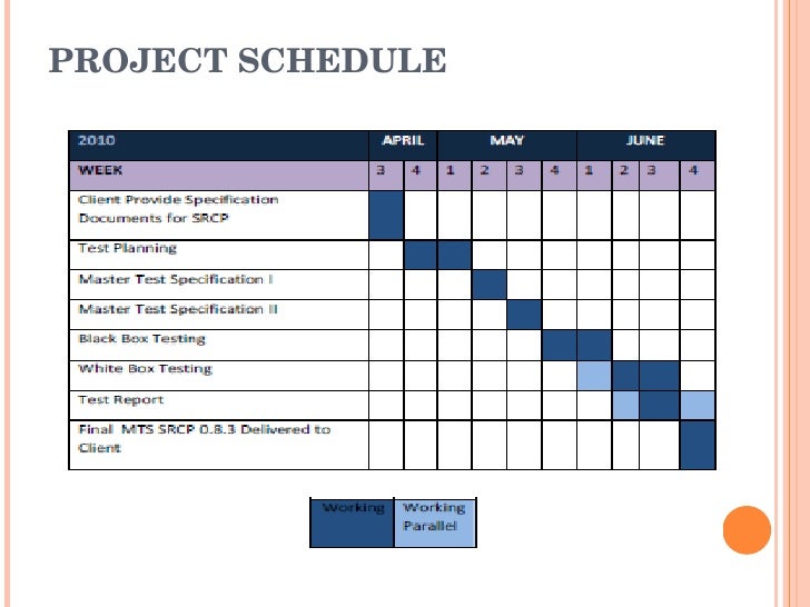 simple project schedule
