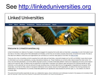 See http://linkeduniversities.org
 