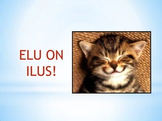 ELU ON
 ILUS!
 