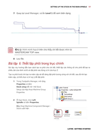 Mastercam Levels Manager Example Lập trình tiện MASTERCAM x9 | PDF