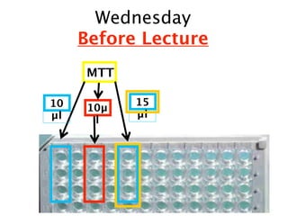 Wednesday
     Before Lecture
     MTT

10          15
      10µ
µl          µl
       l
 