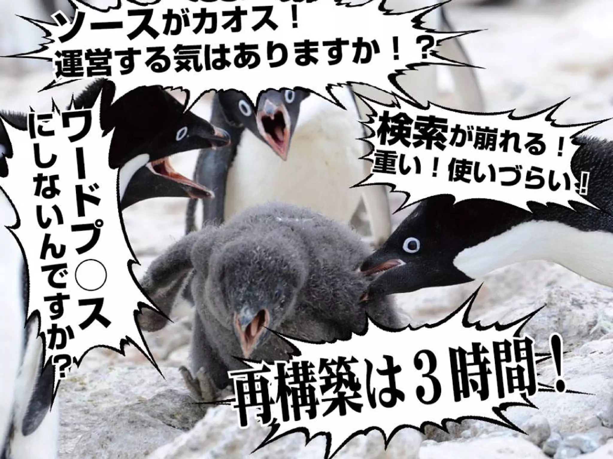 ＿人人人人人人＿
＞再構築3時間＜
￣Y^Y^Y^Y^Y^Y￣
 