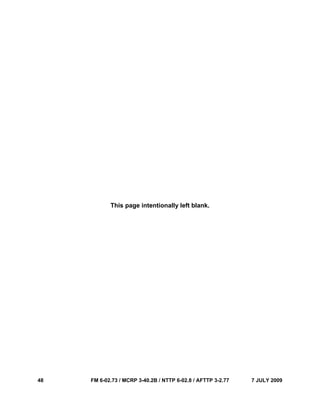 48 FM 6-02.73 / MCRP 3-40.2B / NTTP 6-02.8 / AFTTP 3-2.77 7 JULY 2009
This page intentionally left blank.
 