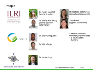 Improved food and nutritional security from better utilisation of dairy cattle breed/cross-breed types in Senegal
