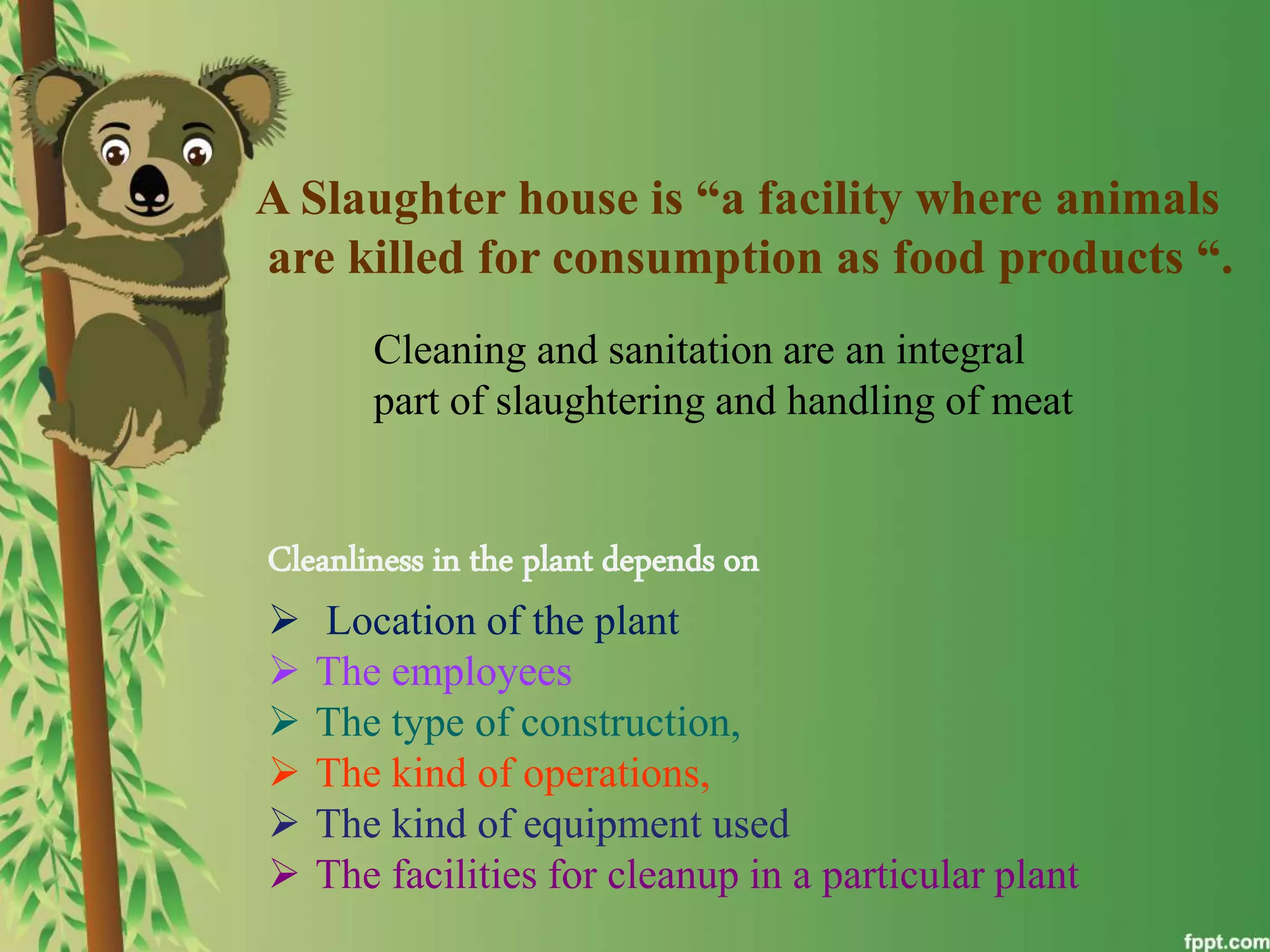Slaughtering Operation Waste management in abattoir | PPT
