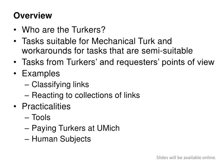 Mechanical Turk for Social Science Introduction