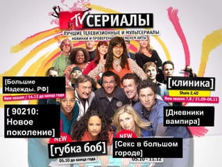 [ Секс в большом городе ] [ Дневники вампира ] [ 90210 :   Новое поколение ] [ Большие Надежды. РФ ] 
