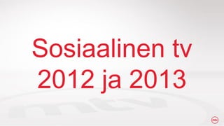 Sosiaalinen tv
2012 ja 2013

 