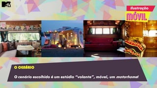 O CENÁRIO
O cenário escolhido é um estúdio “volante”, móvel, um motorhome!
Ilustração
 