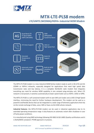 Mtx Modular MTX M2M catalog 2015 IoT, Internet of Things | PDF