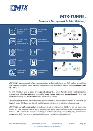 Mtx Device MTX M2M catalog 2015 IoT, Internet of Things | PDF