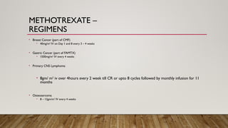 a brief presentation on methotrexate and administration | PPTX