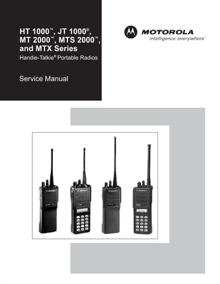 HT 1000™
, JT 1000®
,
MT 2000™
, MTS 2000™
,
and MTX Series
Handie-Talkie®
Portable Radios
Service Manual
 