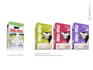 Embalagens Atuais
Embalagem ANTIGA   Redesenhadas pela Bendito Design
 