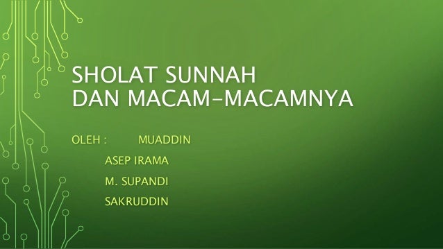 Sholat Sunnah Dan Macam Macamnya
