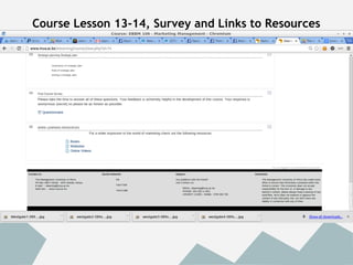 Course Lesson 13-14, Survey and Links to Resources
 