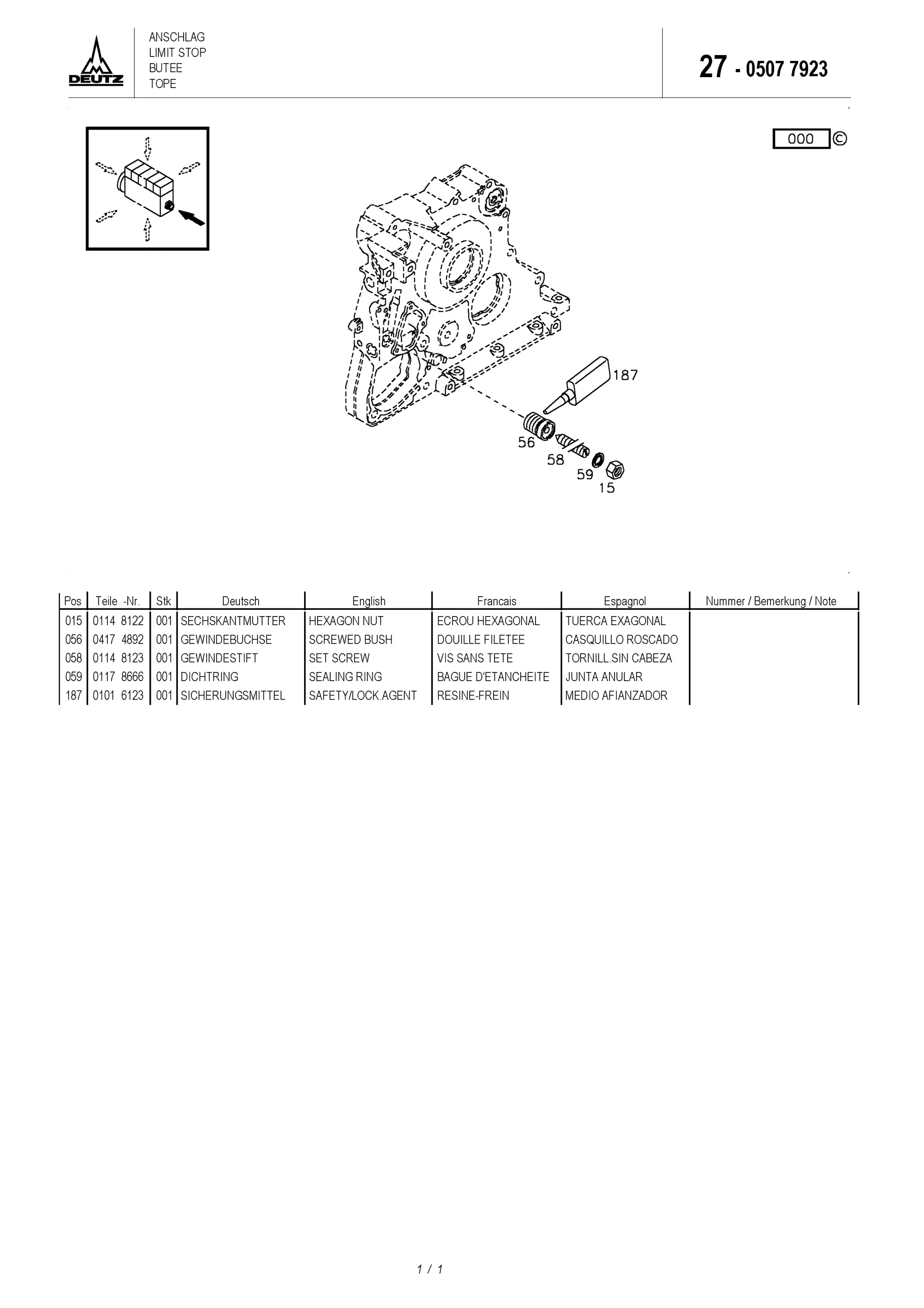 DEUTZ | GLUEHWENDELKERZE | 01179017