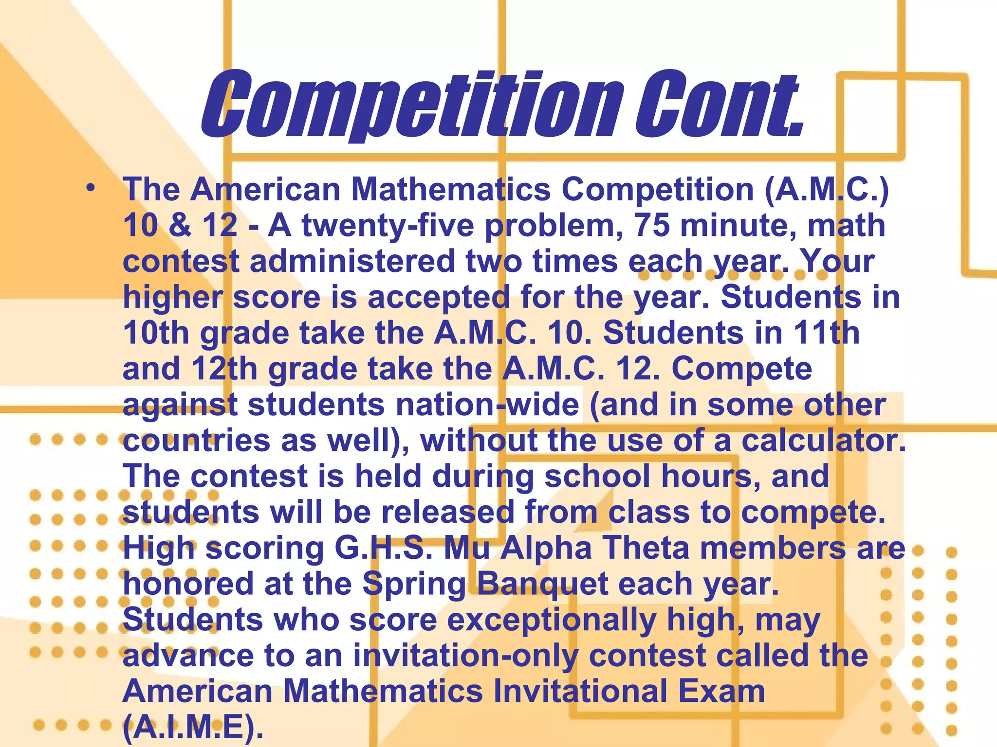 Mu alpha theta | PPT
