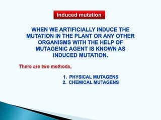 Induced mutation
 