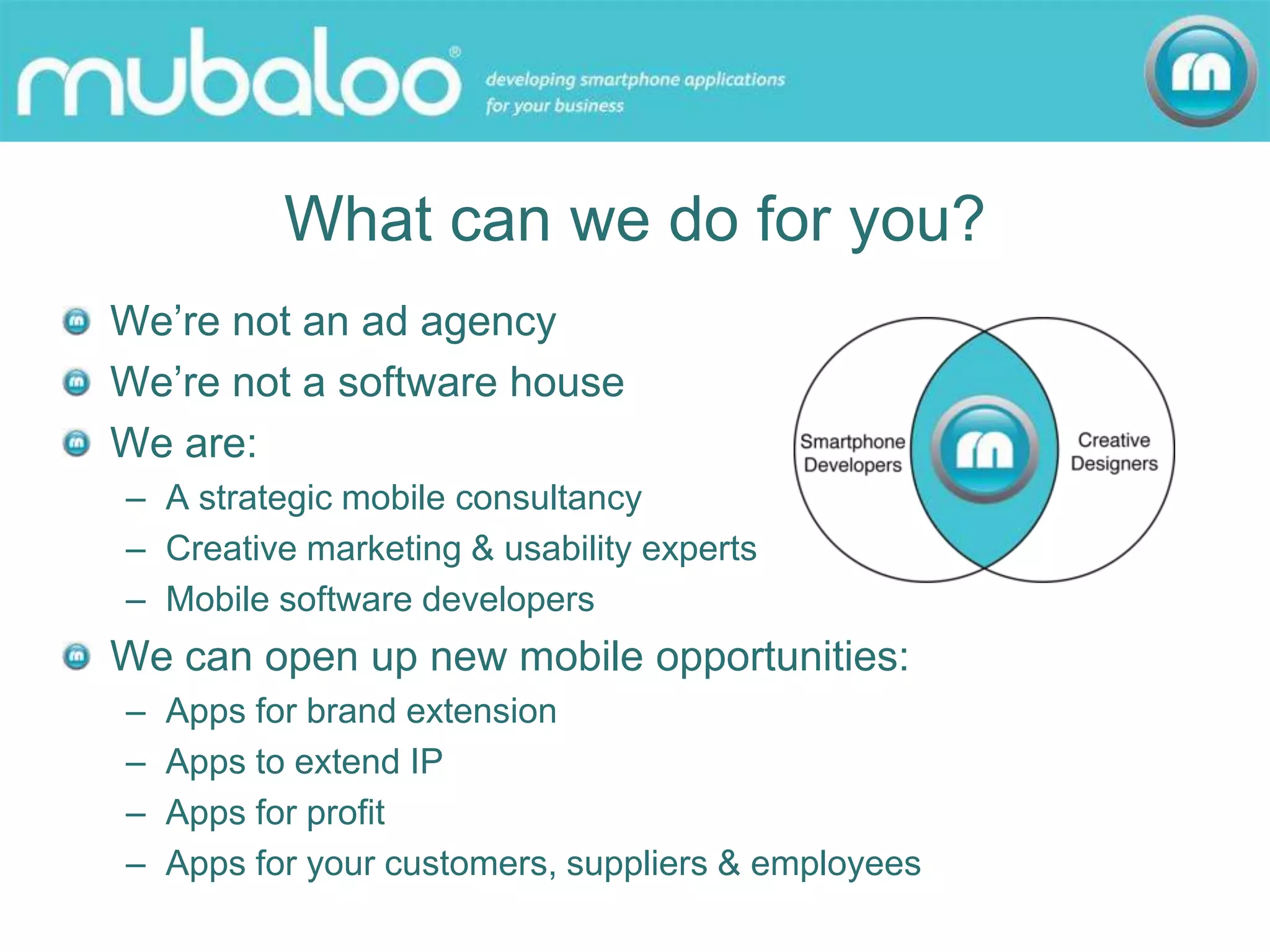 Mubaloo Credentials 1 June 09