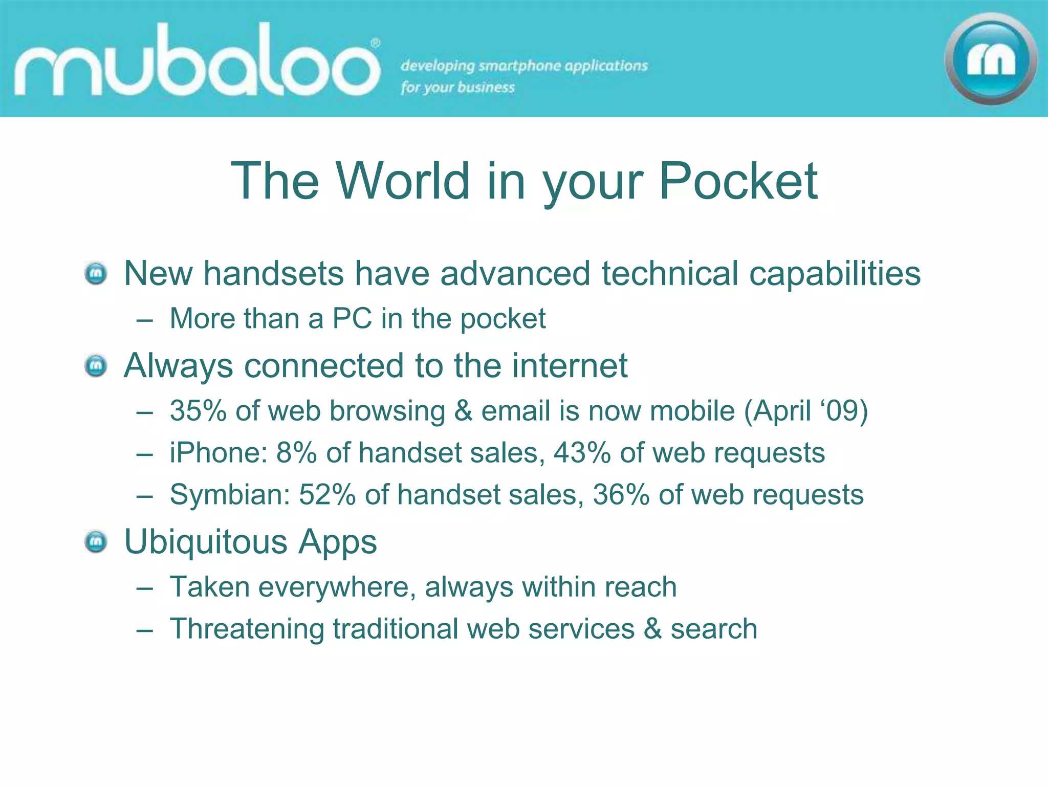 Mubaloo Credentials 1 June 09