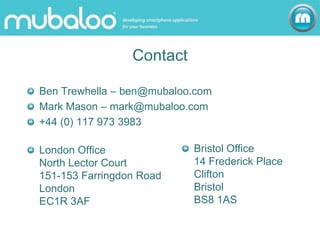 Mubaloo Credentials 1 June 09