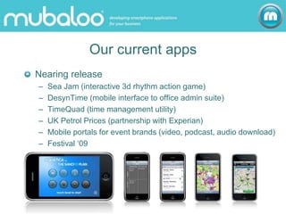 Mubaloo Credentials 1 June 09