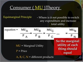 Utility theory and Indifference curves | PPT
