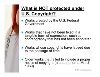 MUC109 LEC 5a.Intro to Copyright | PDF