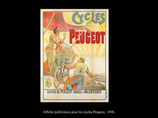 Affiche publicitaire pour les cycles Peugeot, 1896.
 