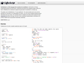 "Coffee Script" in Brief