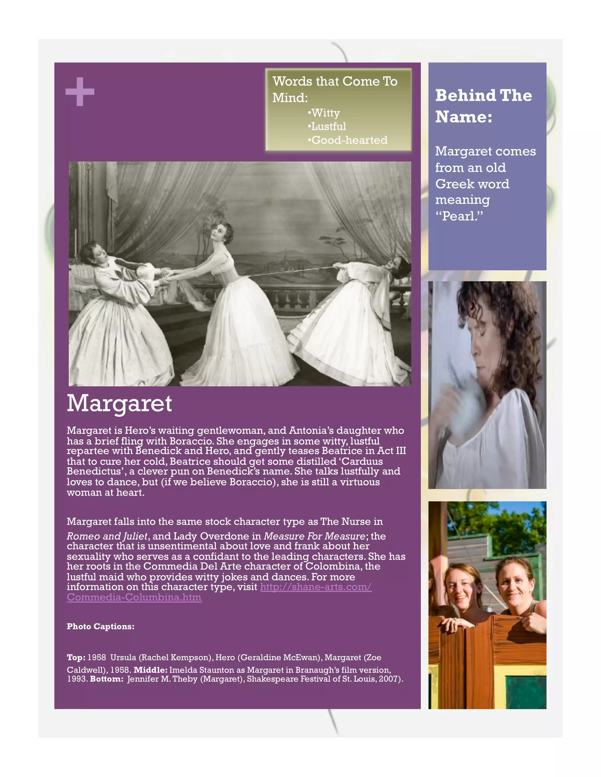 Much Ado About Nothing Character Packet