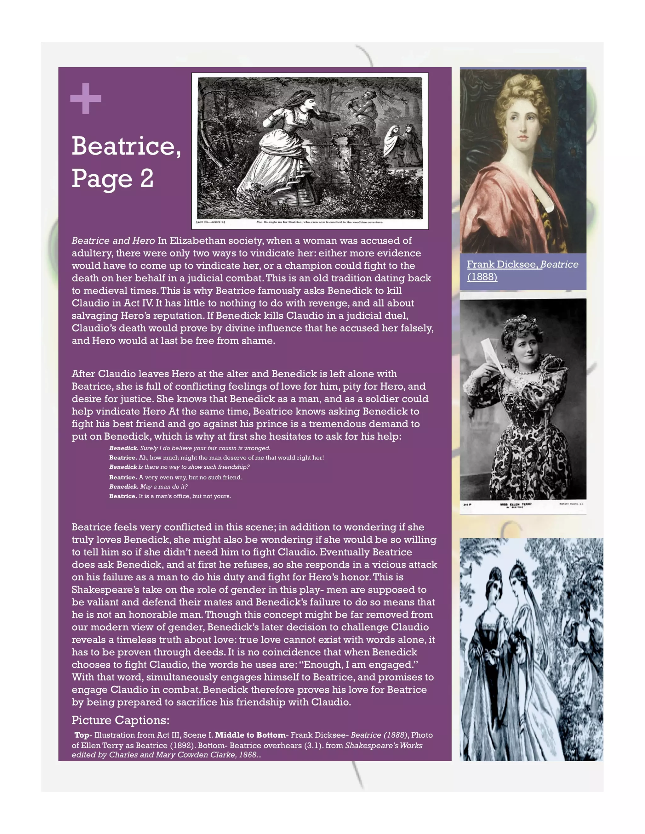 Much Ado About Nothing Character Packet