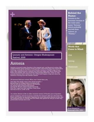 Much Ado About Nothing Character Packet