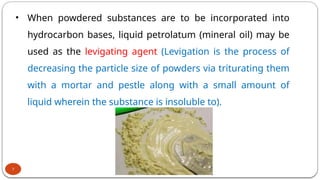 Levigating Agent Examples lecture about pharmaceutical technology ii | PPTX