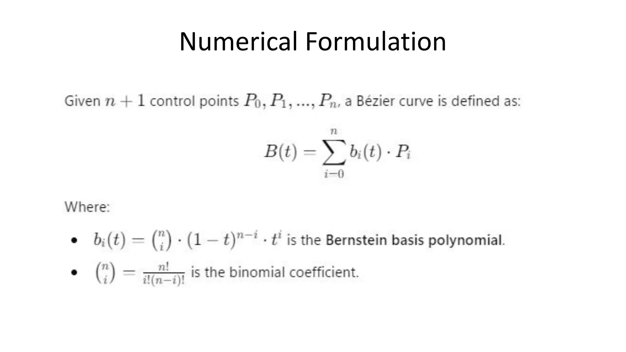 Numerical Formulation
 
